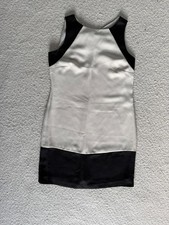 Coast Size 10 Black White Colour Block Shift Dress Sleeveless Smart Evening Work