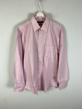 BALENCIAGA Pink Vintage BB Striped Buttons Up Long Sleeve Shirt Men Size 44