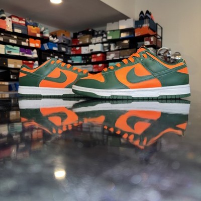Nike Dunk Low Miami Hurricanes DD1391-300 9.5M Championship Color-Way
