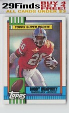 Bobby Humphrey ROOKIE 1990 Topps #32 Denver Broncos Football Card. rookie card picture