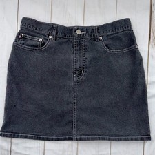 Vtg Y2K Polo Jeans Co Ralph Lauren Denim Skirt Logo Size 8