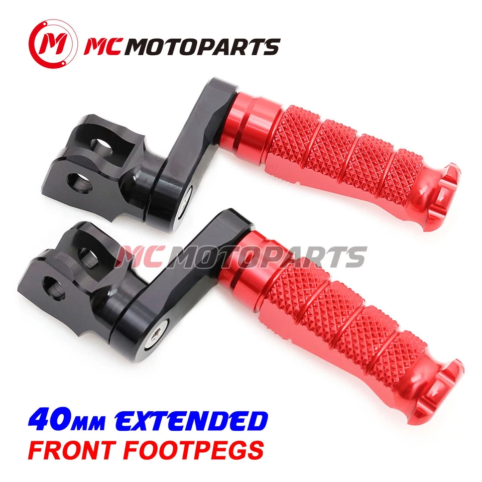 For Ducati 900 SS 97-02 01 00 99 98 MCCP 40mm Extended RED Front Foot Pegs - Изображение 2 из 4