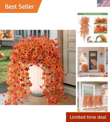 Lifelike Silk Fall Flowers with UV Protection - Perfect for Indoors & Outdoors