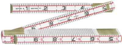 Lufkin Red End Ingenieur Zollstock, Holz, 5/8 Zoll x 6 Fuß - 1066DN