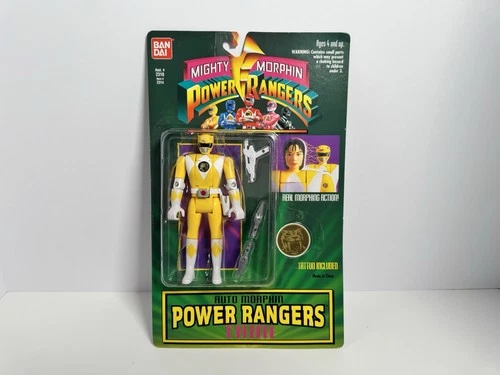 Vintage 1994 Bandai Auto Mighty Morphin Power Rangers YELLOW Ranger TRINI MOC