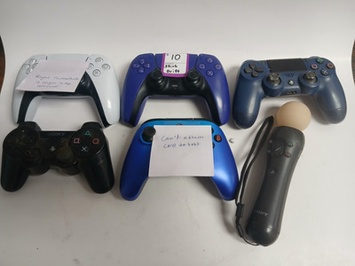 Lot of 6 Assorted Game Controllers - For Parts or Repair ONLY