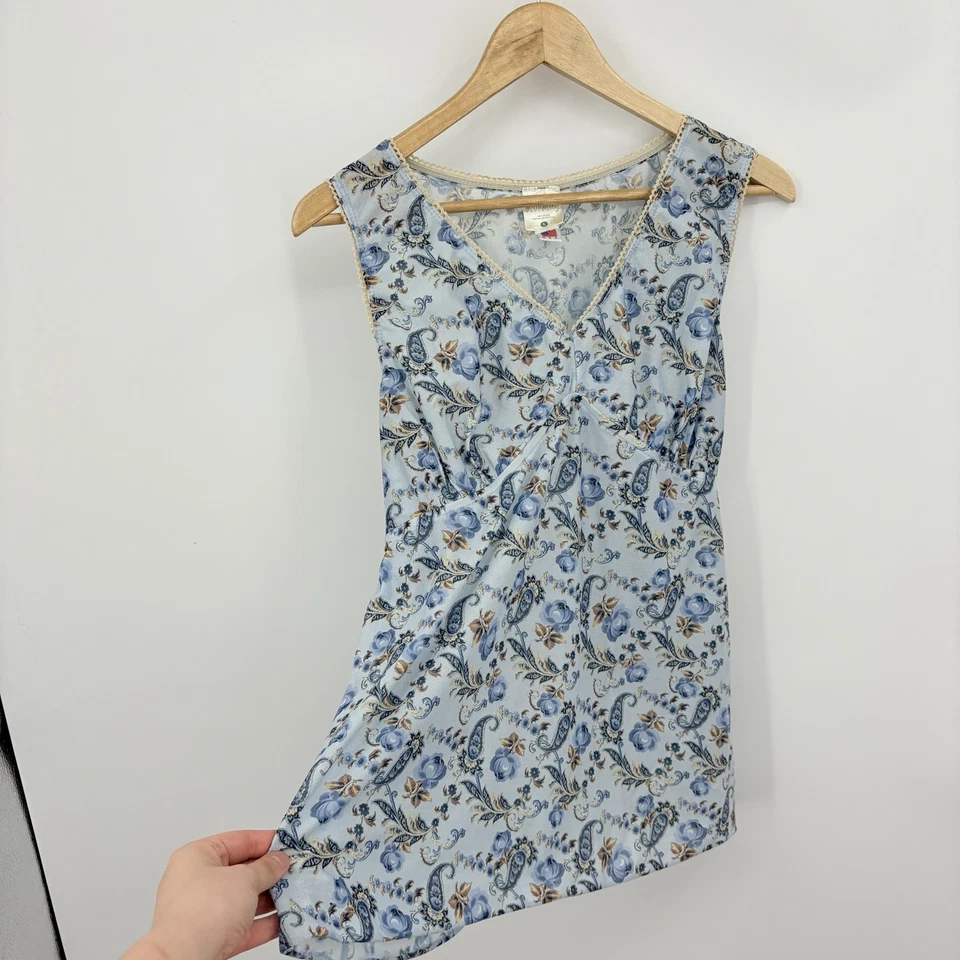 Top Babydoll vintage Y2K para mujer grande floral festival de hadas atado casa de campo años 90 Foto 4 de 4