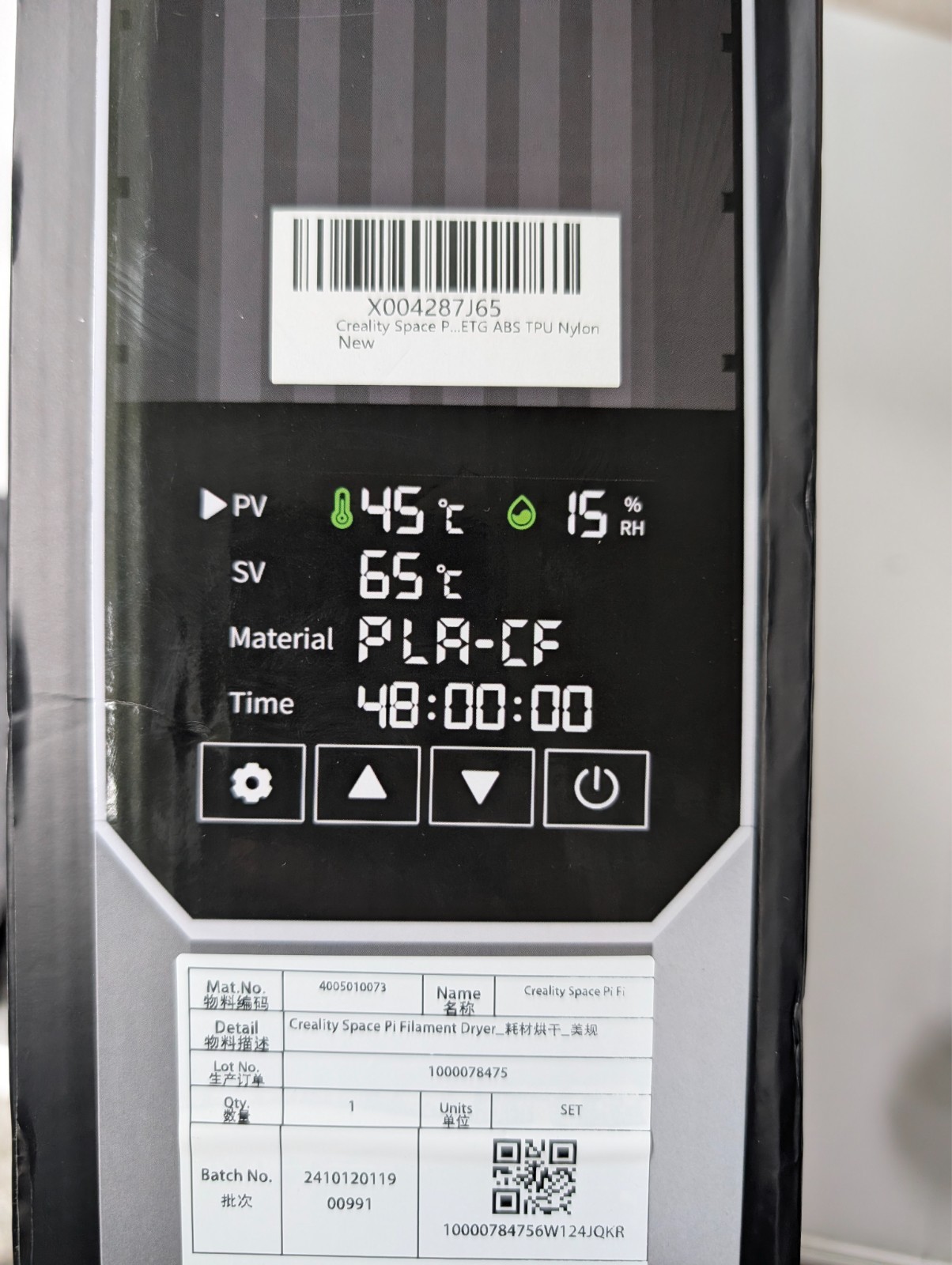 Creality Space Pi Filament Dryer Box - 3D Printer Filament Storage Box