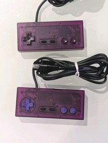 Transparent Clear Purple Nintendo NES Video Game Console NES-001 with UV LED
