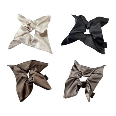 Ruched Hair Scrunchy Oversized Silk Like Hairpieces Elegant Satins Headdress