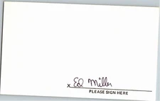 1970's -Eddie Miller- Signed/Autograph/Auto Index Card Atlanta Braves MLB