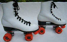 Patines Labeda Roller Derby Roller Star blancos vintage para mujer talla 8 usados en excelente estado