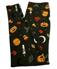LuLaRoe Leggings OS One Size HTF Halloween Unicorn MOON Pumpkin Stars BAT Candle