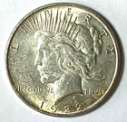 1922 D $1 Peace Silver One Dollar US Denver AU