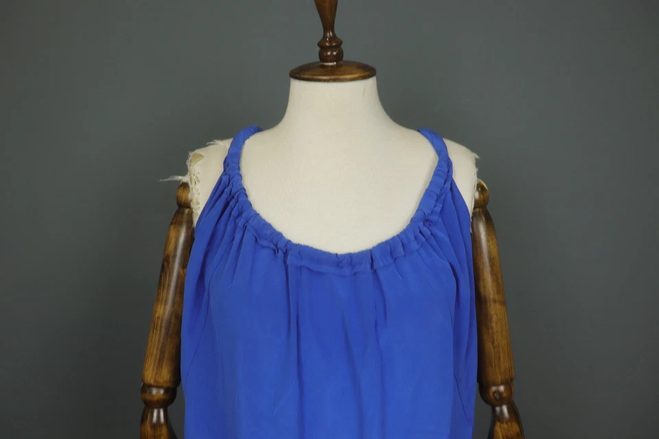 H&M Multi Colorblock Regular Fit Spaghetti Strap Round Neck Maxi Dress Size 38 - Image 2 of 4