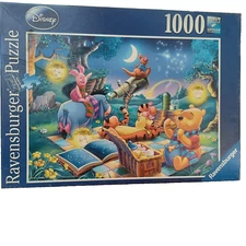 Ravensburger 1000 pc Disney: Winnie the Pooh: Stargazing 2009 jigsaw puzzle Rare