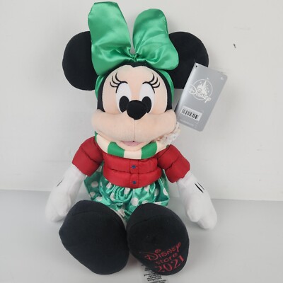 Disney Store Minnie Mouse Holiday Cheer Medium Soft Toy, Disney Store 2021
