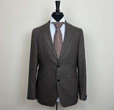 NWT TRAGARA SARTORIA NAPOLETANA Gray Melange Wool Flannel Suit Sartorio Gabo 40