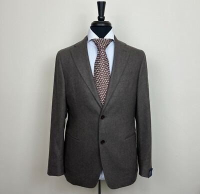 NWT TRAGARA SARTORIA NAPOLETANA Gray Melange Wool Flannel Suit Sartorio Gabo 40