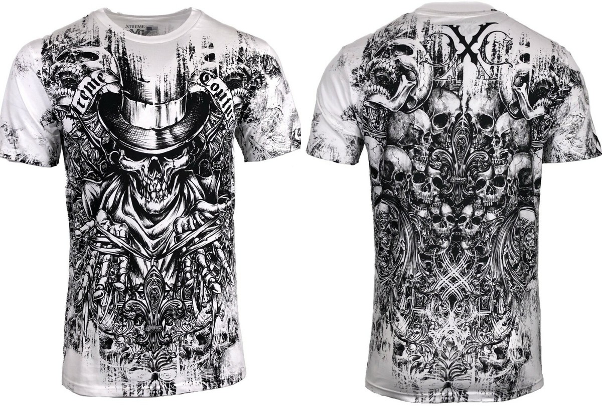 Xtreme Couture By Affliction Victory Teschio Tatuaggi Biker UFC - Foto 9