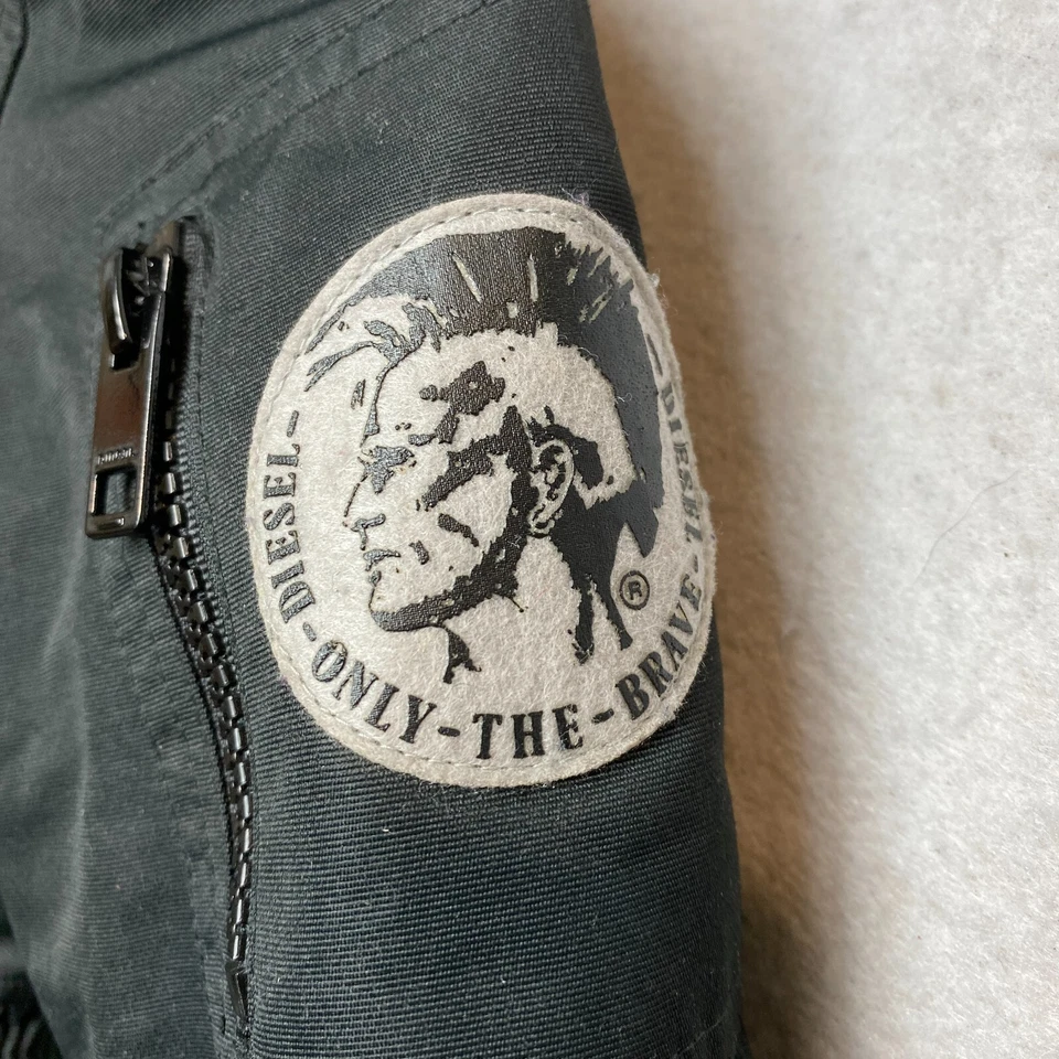 Diesel Parka Chaqueta de Invierno Niñas 4T Negro Imitación Piel Bolsillos Abrigo Pesado Foto 3 de 4