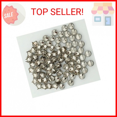100pcs 9mm Cones DIY Leathercraft Metal Punk Studs Rivet Spikes Nailheads (Silve - Picture 1 of 2