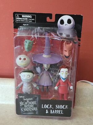 Diamond Select Nightmare Before Christmas Lock Shock Barrel 2017 Figure Set New