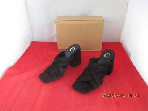 Journee Collection Dorisa Woven Block Heel Sandals $50 - US Size 8 - Black -1238 - Picture 6 of 12