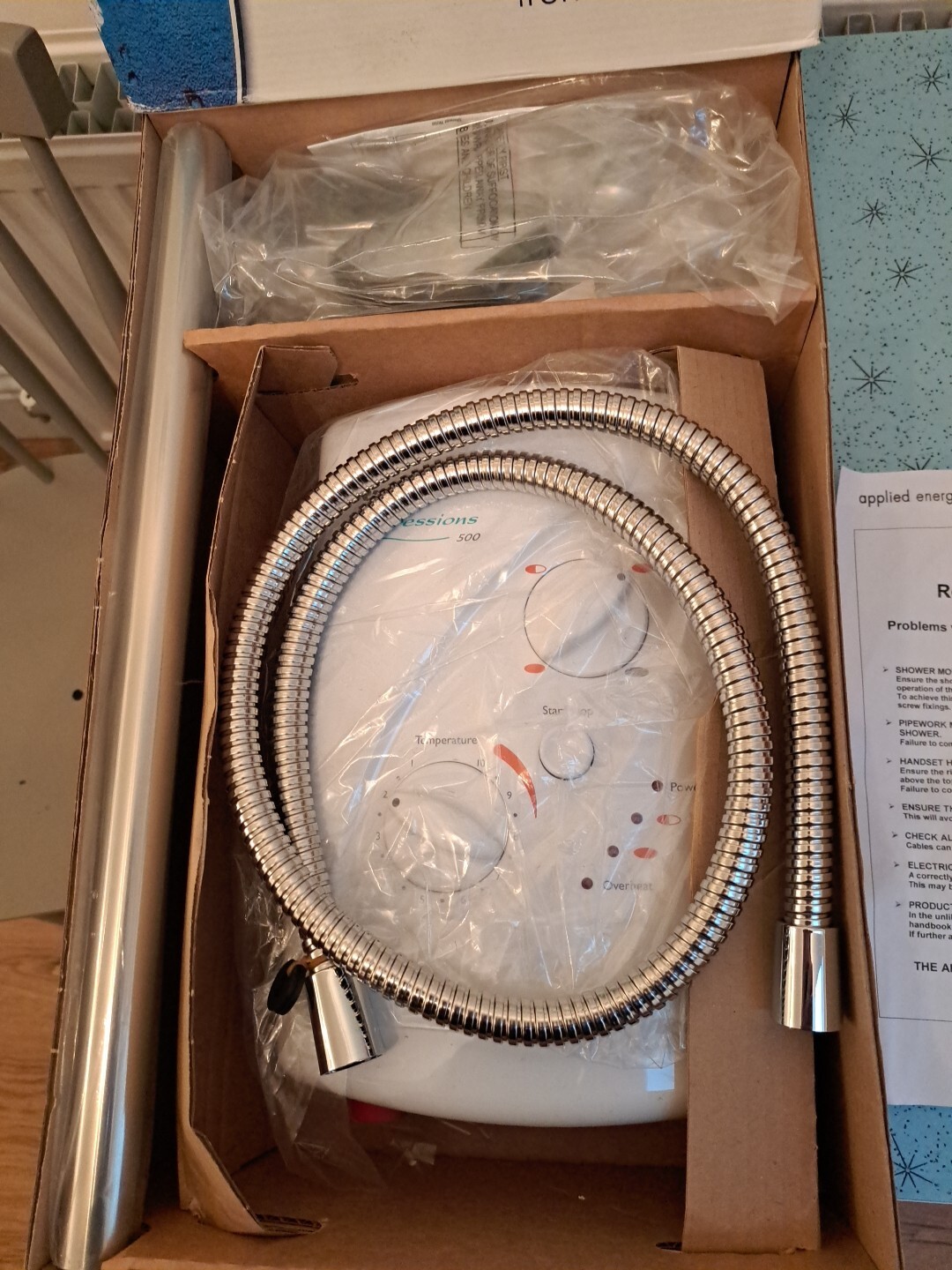 REDRING EXPRESSIONS 500 8.5kw Shower FREE Raiser rail kit included New