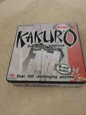 Kakuro Puzzles In A Tin With Pencils And Sand Timer