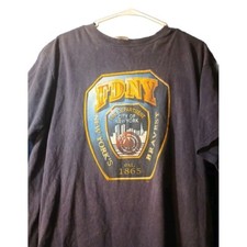 FDNY T Shirt New York City Fire Dept Mens L EST 1865