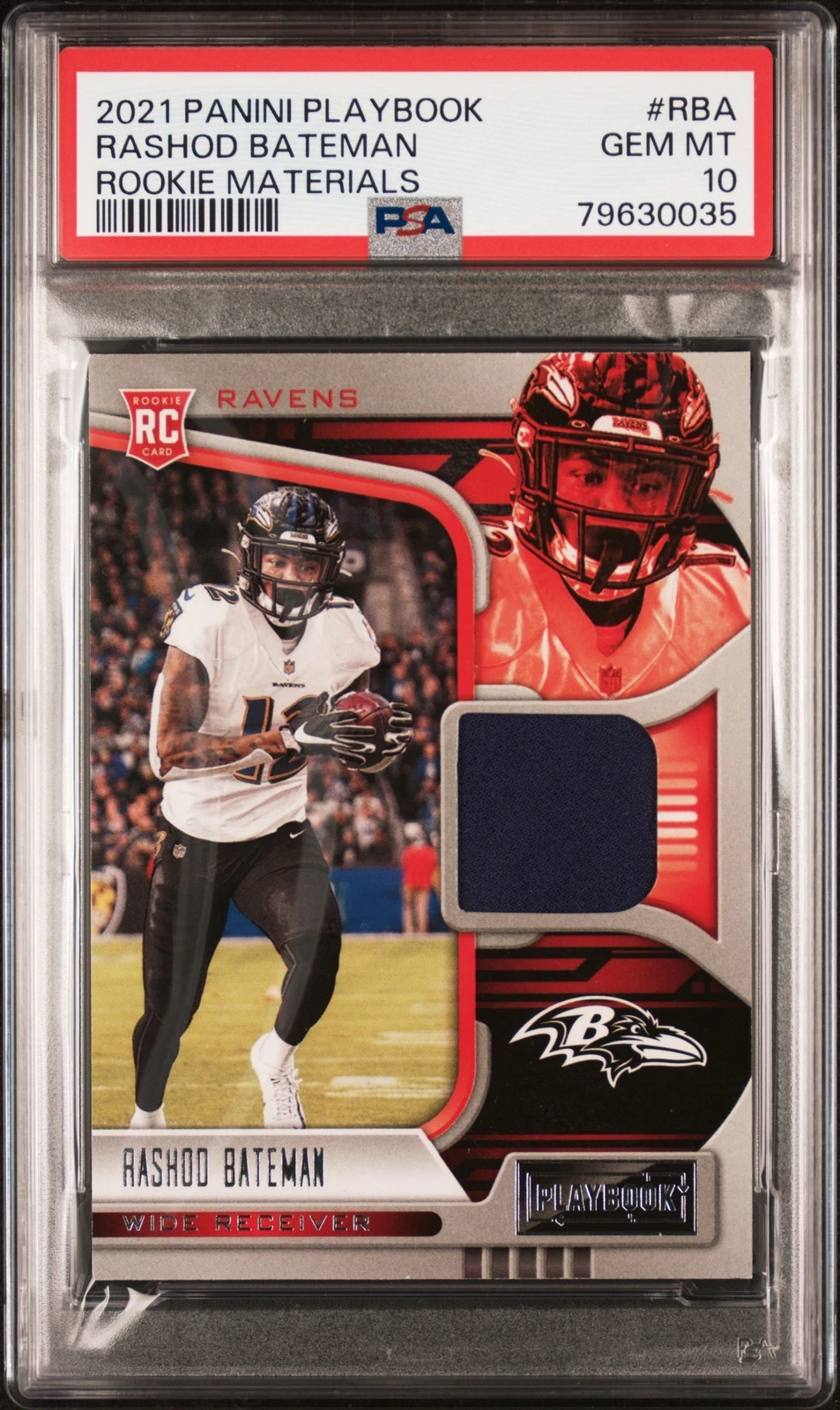 Rashod Bateman Panini Playbook Rookie Materials #RBA Base