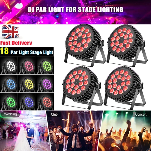 270W 18LED Par Can Light Beam Effect Lighting RGBW DMX Stage Lighting Party Show