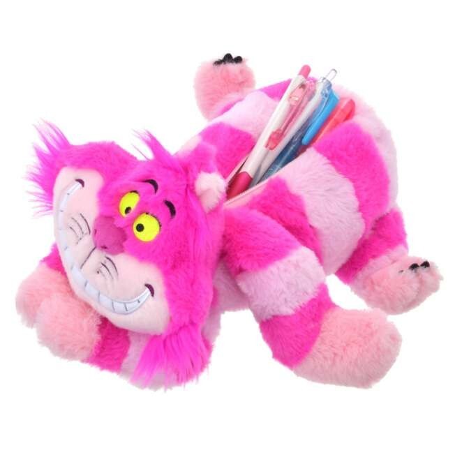 Disney Store Japan CHESHIRE CAT Alice Plush Pencil Case Zipper