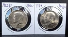 Lot of 2 1972-D & 1974 50c KennedyHalf Dollars BU/AU
