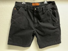 Jesse James Industrial Workwear Mens Size 40 Washed Duck Black Carpenter Shorts