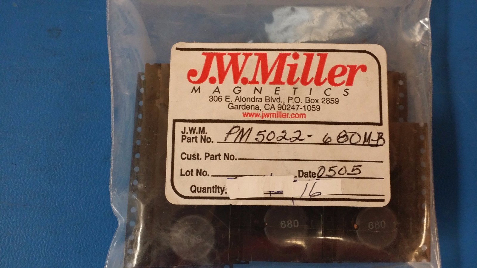 (5 PCS) PM5022680M JW MILLER 1 ELEMENT 68uH 20 FERRITECORE FIXED