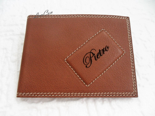 Portafoglio Vera Pelle Uomo Artigianale Portamonete con Incisione del tuo  Nome | eBay