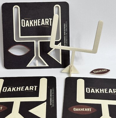 6 Bacardi Oakheart 2016 Coasters 4''x4'' Finger Football Game Punch Out Coasters