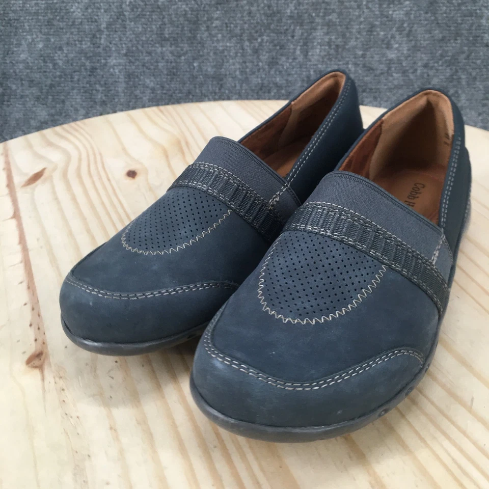 Cobb Hill туфли женщин 6 Penfield поскользнуться на кожаный мокасины повседневный комфорт синий - Изображение 3 из 4