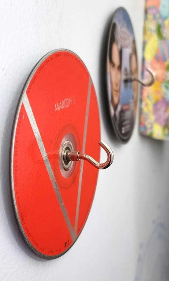 Upcycled Movie DVD's/Music CD's w/Magnetic Hooks PICK AND CHOOSE, FREE SHIPPING - Image 2 of 4