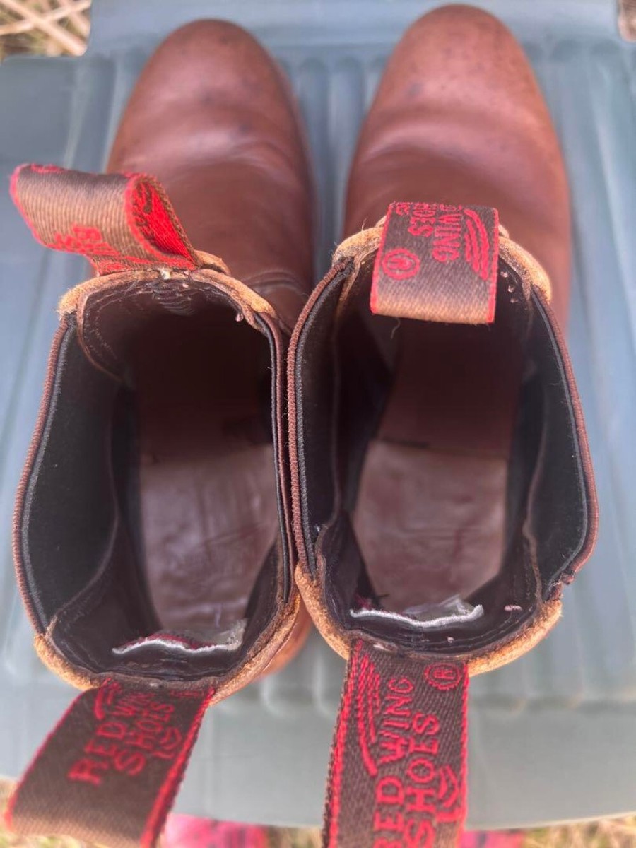 Red Wing 8192 Chelsea Rancher Brown Side Gore Boots Size US 8.5 