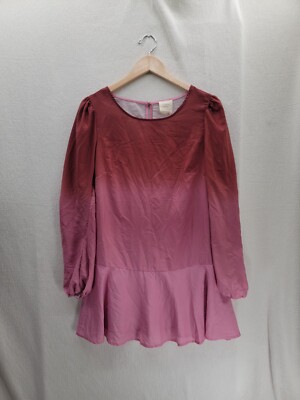 NWT HARPER FRANCESCA'S Long Sleeve Faded Pink $48 Dress Size-XS