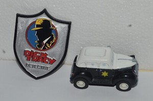 Dick Tracy Patrol Car Pullback Applause Plus Detective Badge Both Excellent Cond