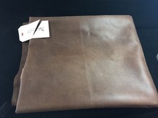 2.75 YDS PIECE OF MEDIUM GRAIN BROWN FAUX LEATHER VINYL UPHOLSTERY FABRIC
