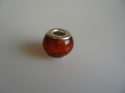 Glasperle original Muranoglas Silber 925 Unikat Schmuck Basteln handgefertigt