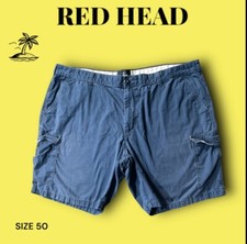 Men's Shorts Red Head Size 50 Blue Cargo Shorts