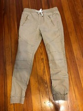 Elwood Youth Pants Trousers Cuffed Sand Color Cotton Blend Size 10