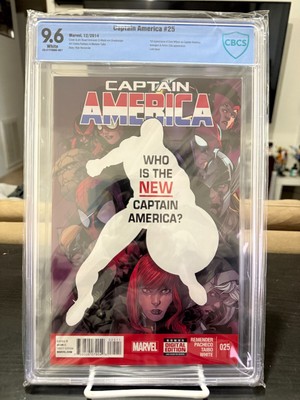 CAPTAIN AMERICA 25 CBCS 9.6 WHITE PAGES!!! FALCON BECOMES CAPTAIN AMERICA