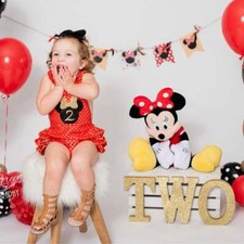 MAMELUCO RATÓN SEGUNDO CUMPLEAÑOS - MAMELUCO CON VOLANTES ROJOS - MAMELUCO PERSONALIZADO - Cake Smash